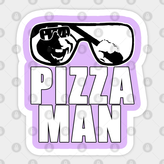 The "Pizza Man" Pepperoni Sausage Sticker by GodsBurden